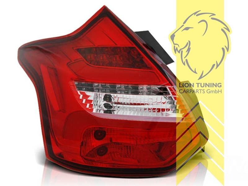 LT Pair LED Lightbar Rear lights Ford Focus 3 MK5 red 11-14 LHD