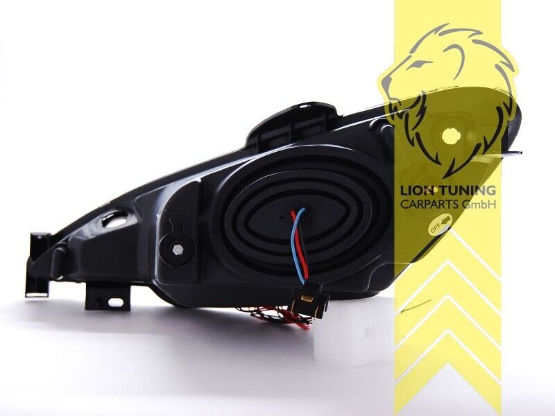 LT LED Halo Ring Headlights Peugeot 206 206CC CC Cabrio SW Break Black H7 LHD