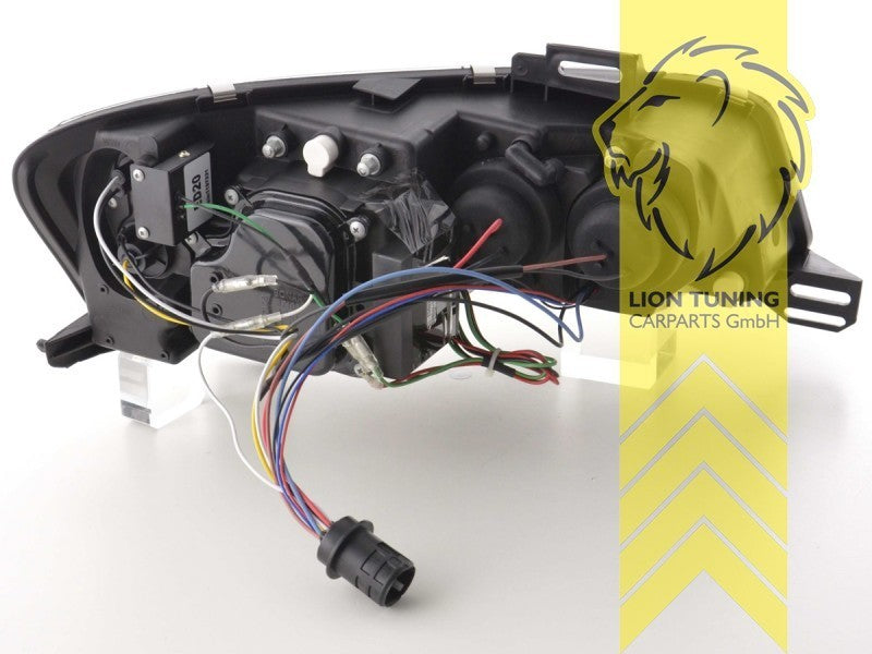 LT Pair LED DRL Lightbar Halo Ring Headlights Fiat Stilo 192 chrome 01-07 LHD