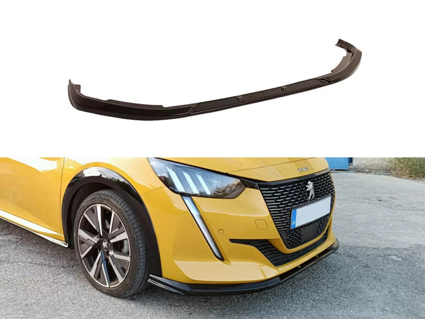 Motordrome Front Bumper Lower Splitter V.2 Peugeot 208 Mk2 19-23 Gloss Black