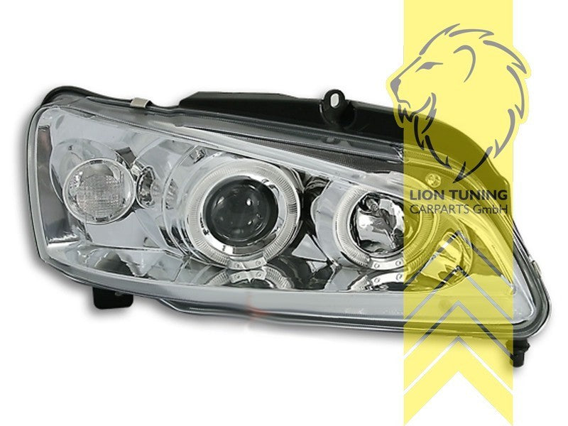 LT Pair LED DRL Lightbar Halo Ring Headlights Peugeot 106 2 1 96-04 chrome LHD