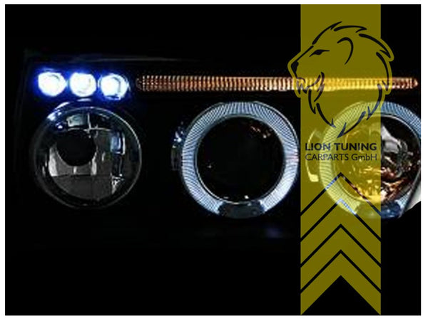 LT LED DRL Lightbar Halo Ring Peugeot 205 black LHD 83-98