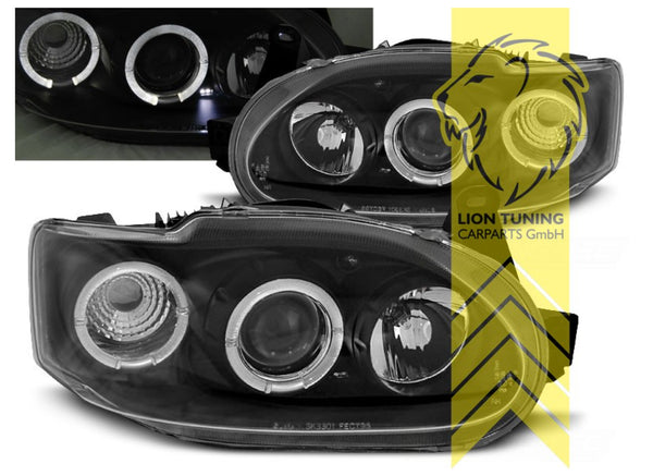 LT LED DRL Lightbar Halo Ring Headlights Ford Escort 7 MK7 Saloon Cabrio LHD