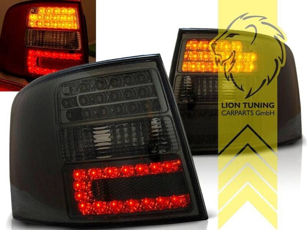 LT Set LED DRL Lightbar Rear Lights Tail Audi A6 C5 4B Avant black 97-05 LHD