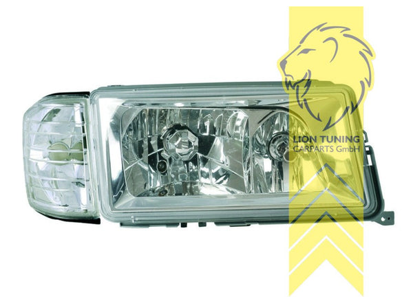 LT Pair Halogen Headlights Mercedes Benz W201 190E 82-93 chrome LHD