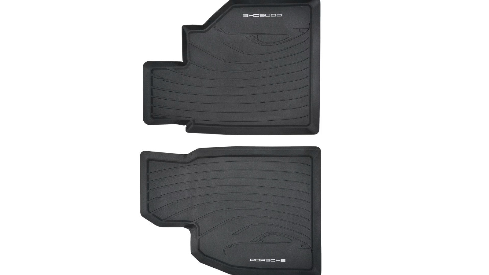 Genuine Porsche Rubber All-weather floor mats in Black 986 Boxster & 996 911 RHD