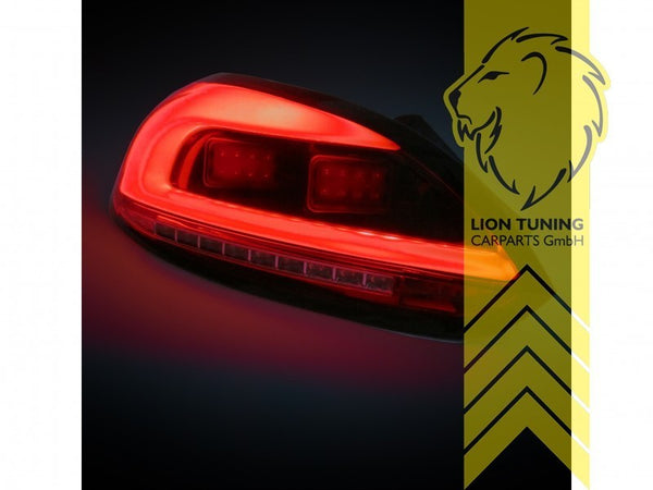LT Pair LED DRL Lightbar Rear Tail Lights VW Scirocco 3 137 138 08-14 red LHD