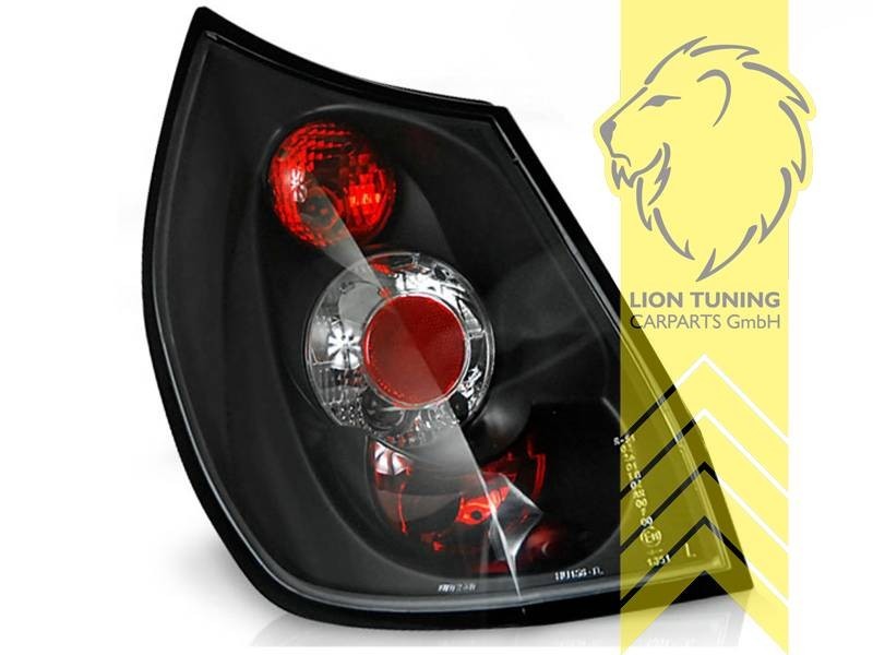LT Pair Halogen Rear Lights Tail Lamps Renault Scenic 2 MK2 JM 03-06 black LHD