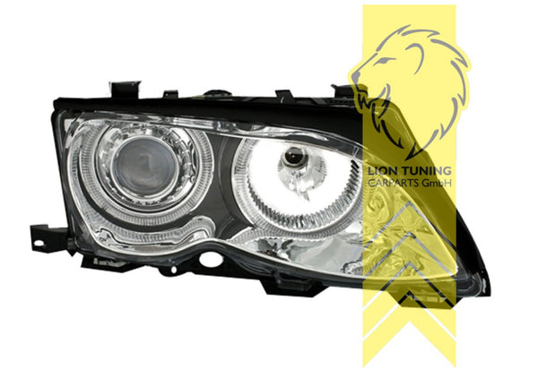 LT LED DRL CCFL Angel Eye headlights BMW 3-Series E46 Limo Touring 01-05 Chrome