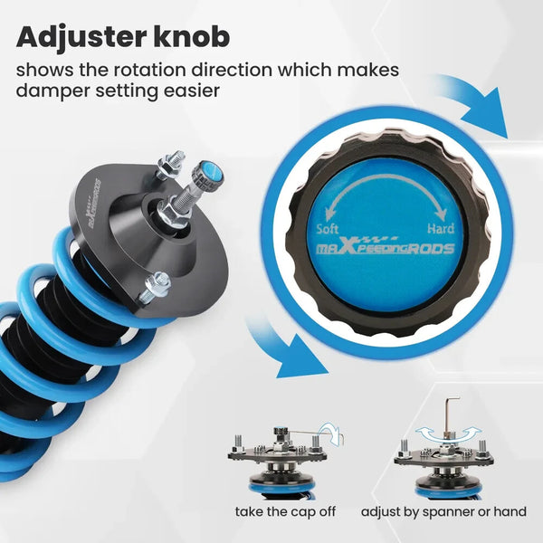 MXPR Adjustable Height Lowering Coilovers Mazda Miata MX5 NA NB Base SE LE 89-05