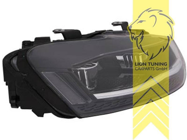 LT LED DRL Lightbar Halo Projector Headlights W Polo 6R 6C 09-17 black LHD