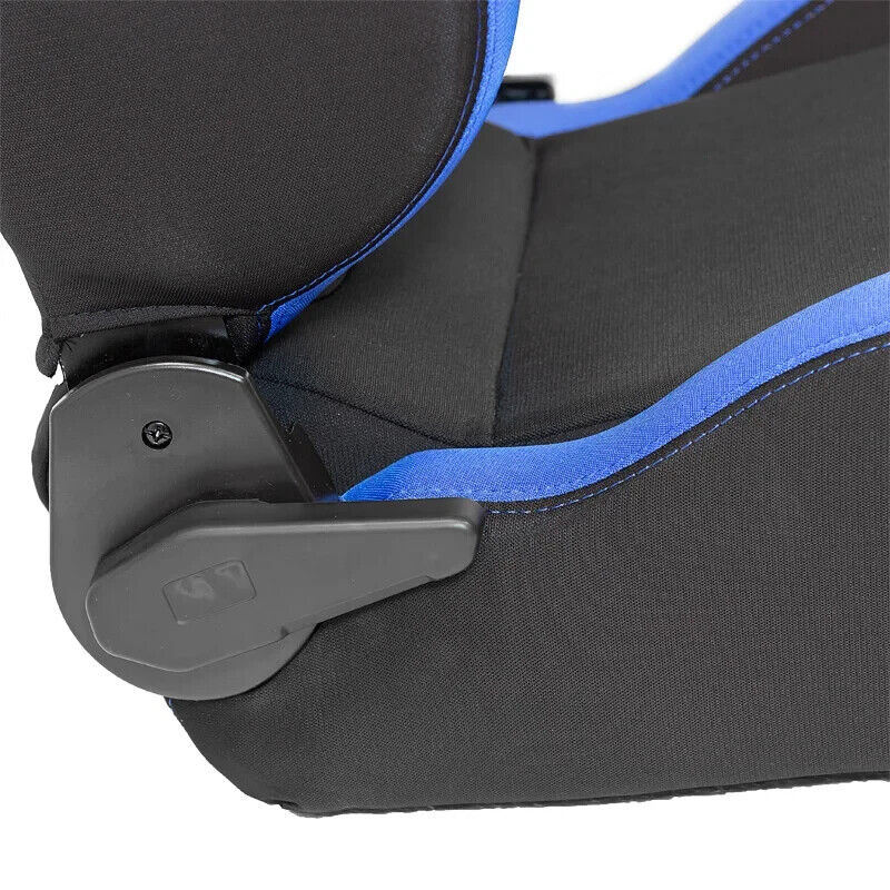 ATS RS6 x1 Universal Car Van 4x4 Motorhome Bucket Seat Black Blue Textile Fabric