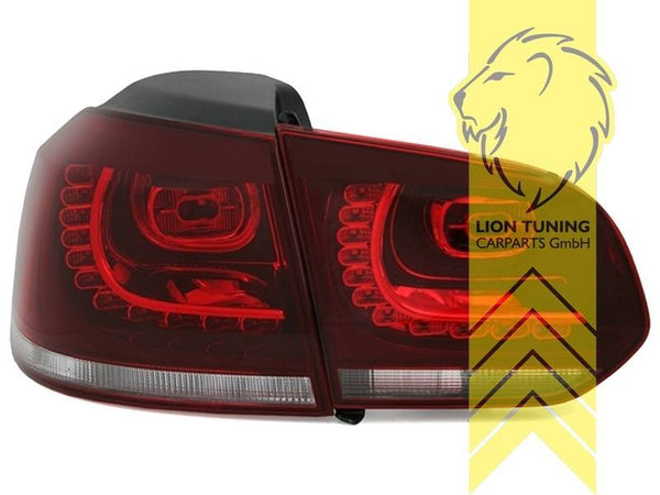 LT VW Golf Mk6 Mk 6 08-13 5k1 Led Rear Lights Tail Lamps Black GTI LHD
