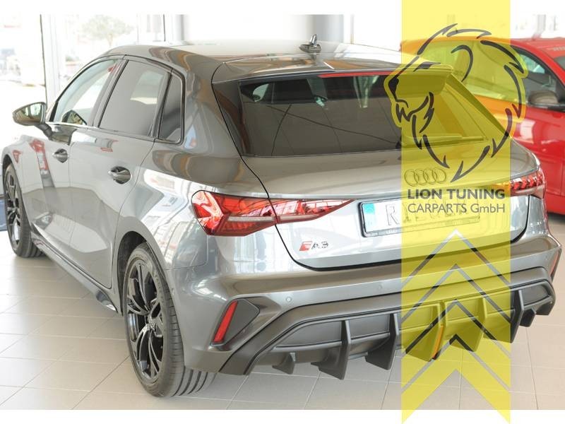 LT Audi A3 GY Sportback Facelift S Line orig ESD Rear Diffusor ABS Black 8YA 24+