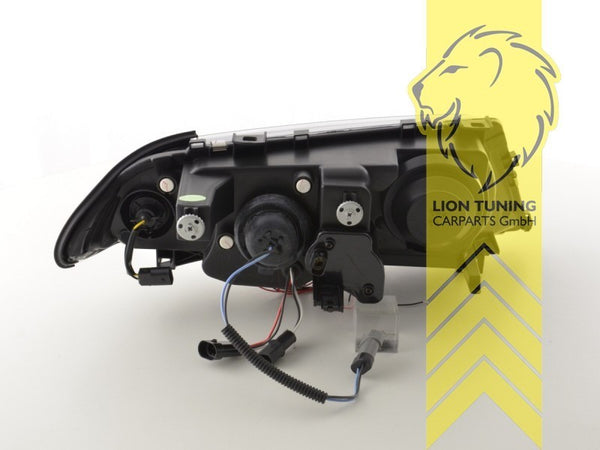 LT LED DRL Angel Eye Halo Headlights BMW E46 98-01 Limousine Touring chrome LHD