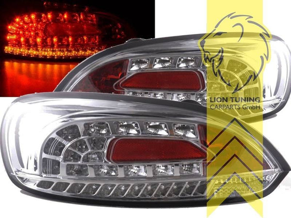 LT Pair LED Lightbar Rear Lights VW Scirocco 3 137 138 08-14 white chrome LHD