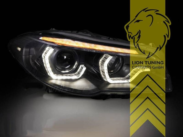 LT LED DRL Lightbar Headlights BMW F10 Limo F11 Touring LCI black Xenon LHD