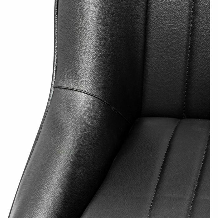 AS x1 Classic Car Retro Kit Sports Fixed Back Bucket Seat Black PVC inc slides