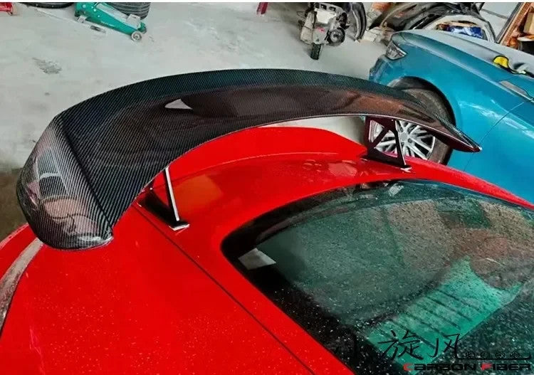 Aftermarket Porsche Boxster Cayman 718 981 987 GT4 Style Carbon Rear Spoiler Wing