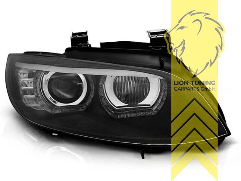 LT LED DRL Halo Headlights BMW E92 Coupe E93  06-10 Cabrio black XENON AFS LHD