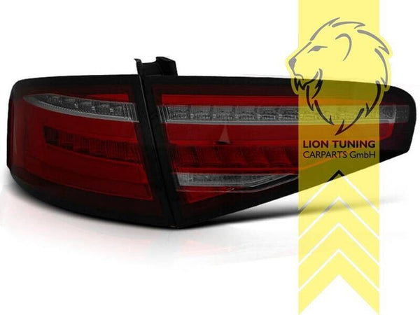 LT Pair LED REAR LIGHTS Lightbar DRL Audi A4 B8 8K Saloon 11-15 red smoke S-Line