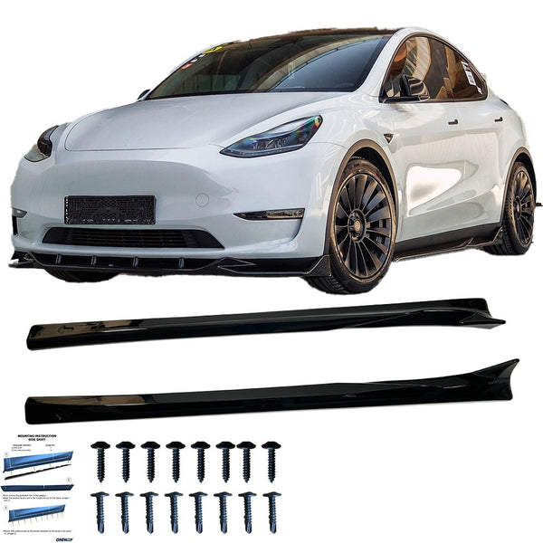 AMCP Body Kit TESLA Model Y 20-25 Gloss Black Splitter Skirts Diffusor Spoiler