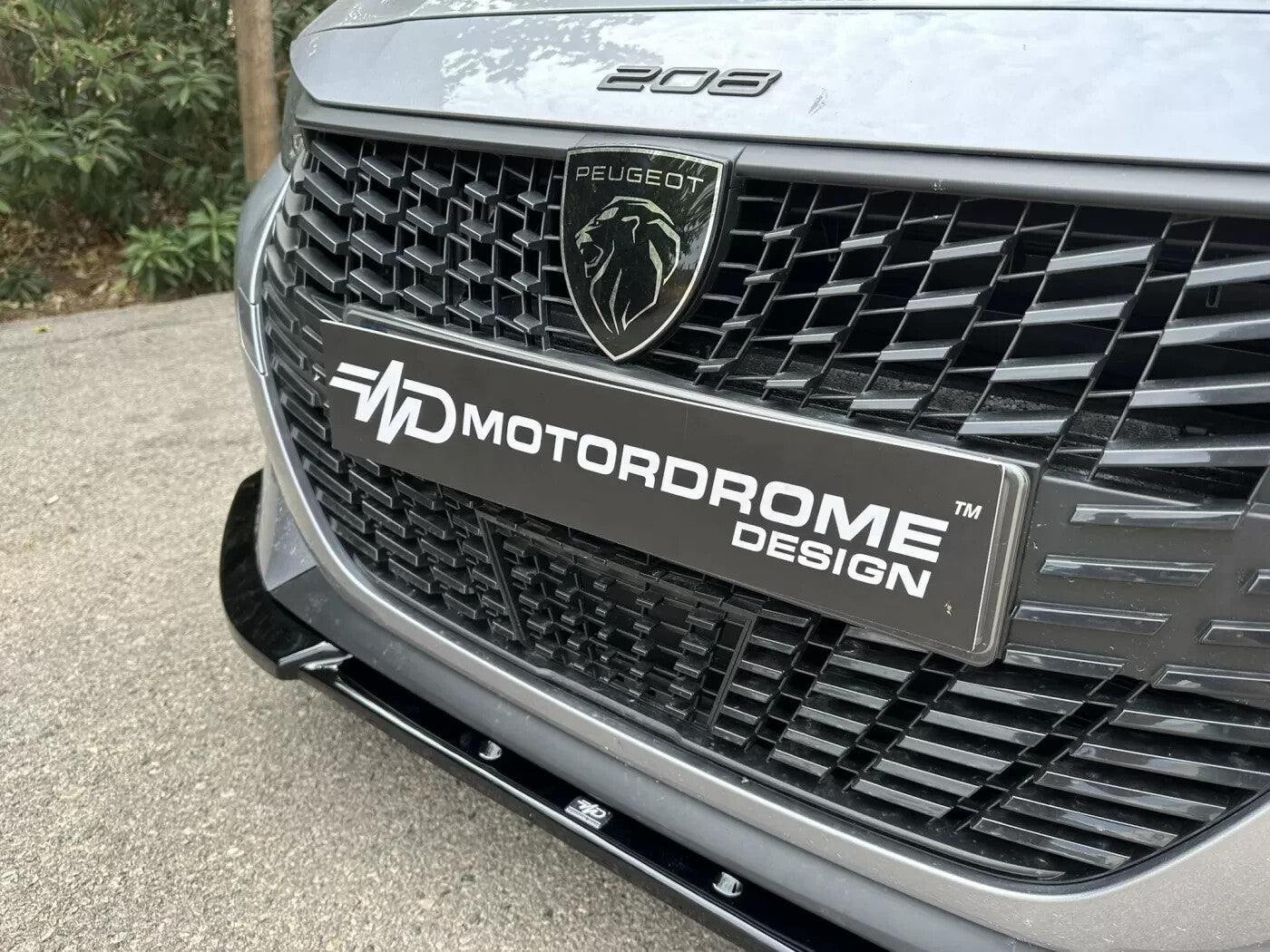 Motordrome Front Bumper Lower Splitter Peugeot  Peugeot 208 Mk2 FL Gloss Black