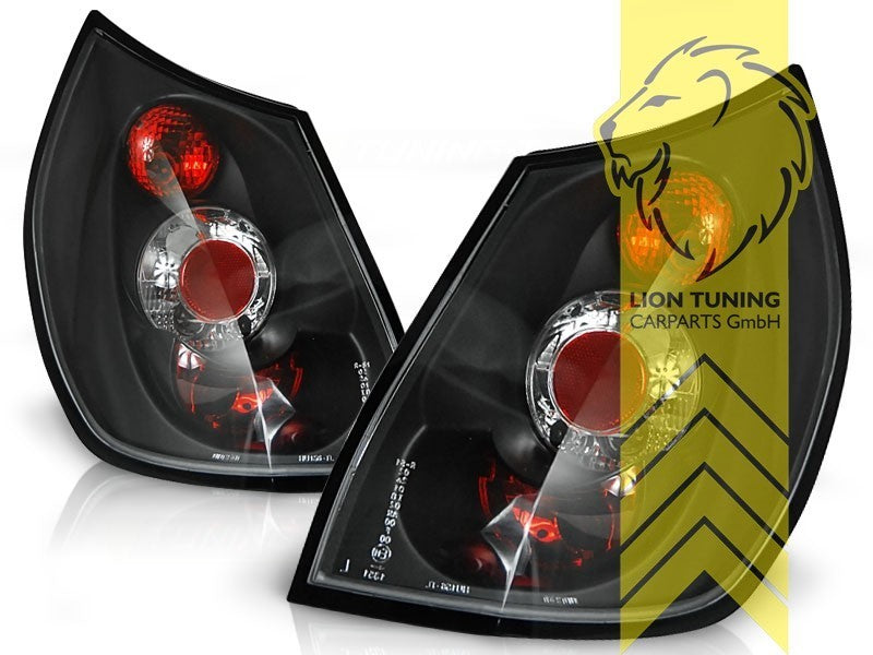 LT Pair Halogen Rear Lights Tail Lamps Renault Scenic 2 MK2 JM 03-06 black LHD