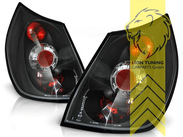 LT Pair Halogen Rear Lights Tail Lamps Renault Scenic 2 MK2 JM 03-06 black LHD