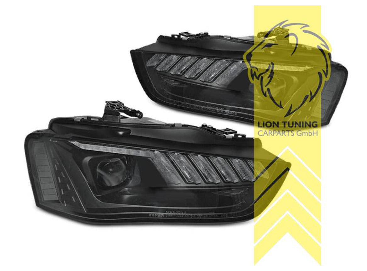 LT LED DRL Lightbar Halogen H7 Headlights Audi A4 B8 8K Limo Avant Facelift LHD