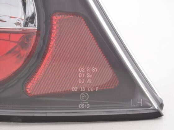 FK Pair Halogen Rear Lights Renault Clio 2 MK2 B 01-05 Black Clear LHD