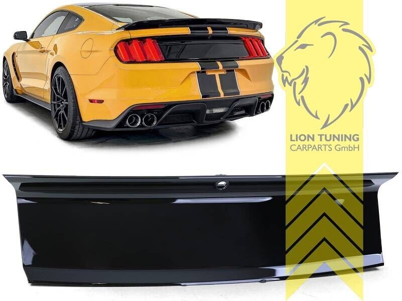 Rear Bumper Tailgate plate cover Ford Mustang 6 Coupe Cabrio glossy black 14-23