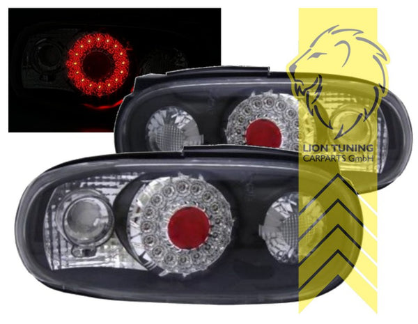 LT Pair LED DRL Lightbar Rear Tail Lights Mazda MX5 1 MK1 NA Black Smoke red LHD