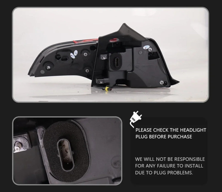 TYPY Pair Tesla Model 3 Y 2019-2022 LED Dynamic Rear Lights Dynamic Tail LHD