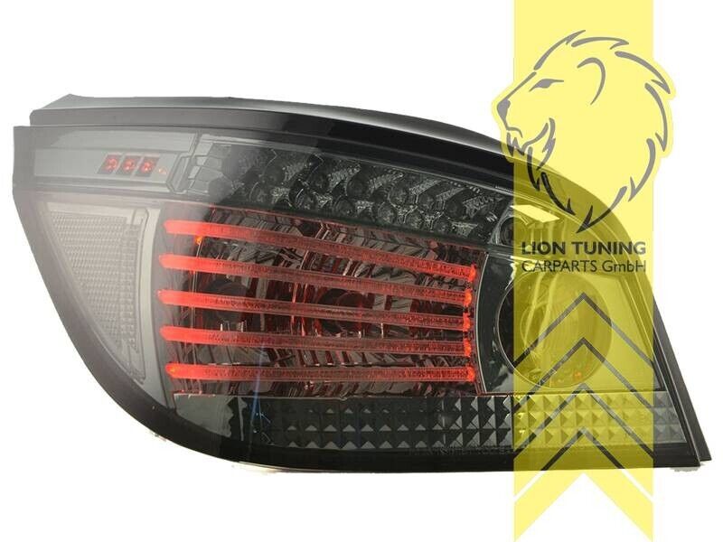 LT Pair LED REAR LIGHTS Lightbar BMW 5-Series E60 Clear Black Smoke 07-10 LHD