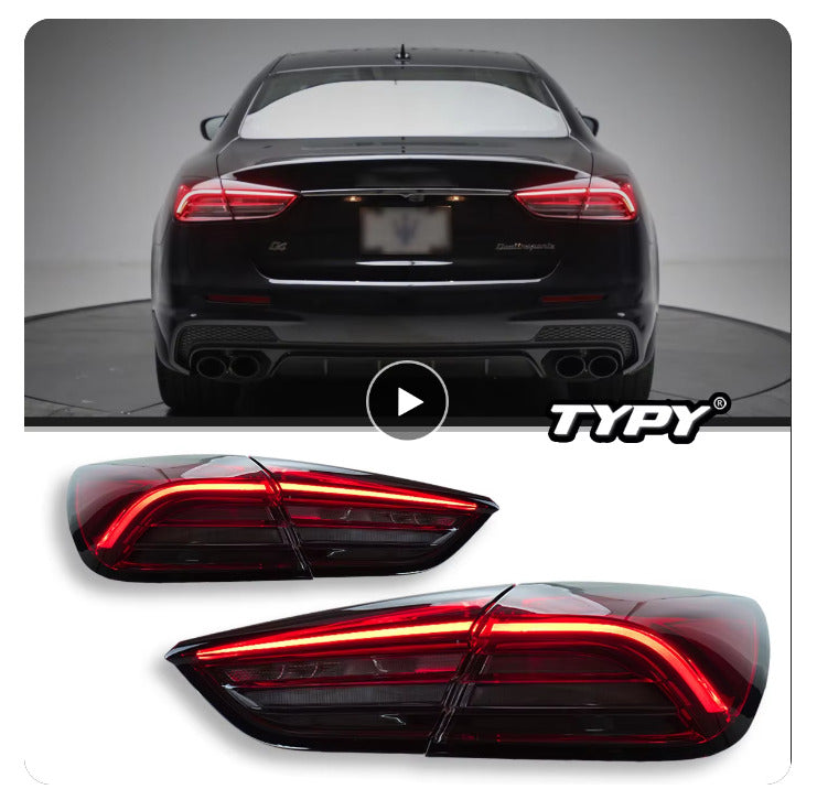 TYPY Pair LED DRL Lightbar REAR LIGHTS Maserati Quattroporte 13-21 Red Clear LHD