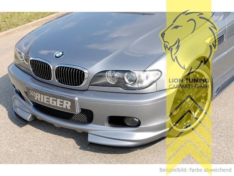 Rieger front bumper splitter sword BMW 3 Series E46 03-07 ABS Black CARBON