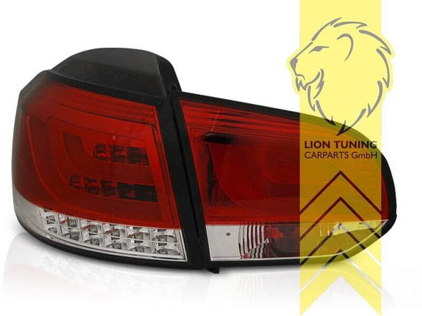 LT Pair LED DRL Lightbar REAR LIGHTS Tail VW Golf 6 MK6 08-13 red white LHD