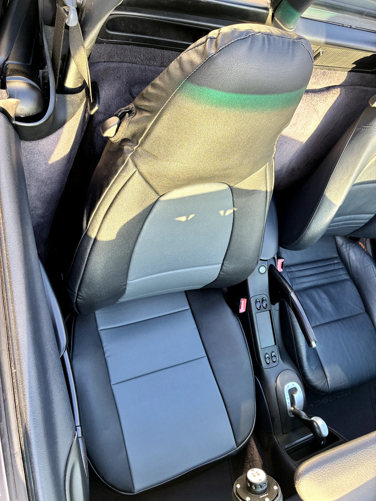 UK NEW X2 (A Pair/Set) Porsche 986 Boxster 97-04 Black & Grey Custom Fit Seat Covers for OE Factory Seats