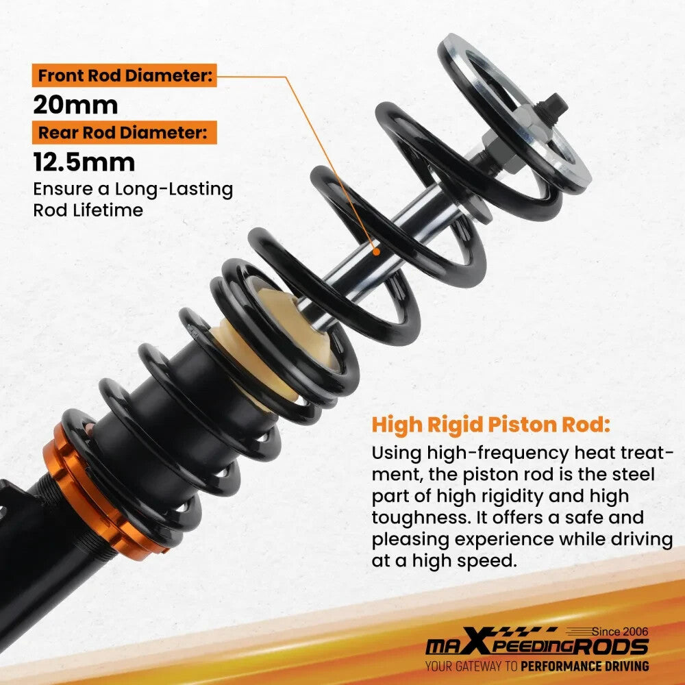 MXPR Adjustable Height Lowering Coilovers Peugeot 207 Hatch 06-14 1.4 1.6