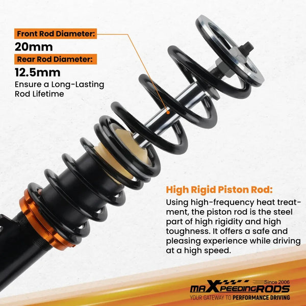 MXPR Adjustable Height Lowering Coilovers Peugeot 207 Hatch 06-14 1.4 1.6