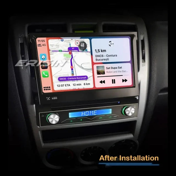 Erisin ES8588U 8-Core 4GB 64GB Android 13 GPS Stereo Head Unit 7" Motorized Touchscreen Wireless Carplay Android Auto