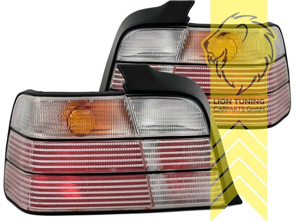 LT Pair Halogen Rear Lights Tail Lamps BMW E36 sedan white 90-98 LHD