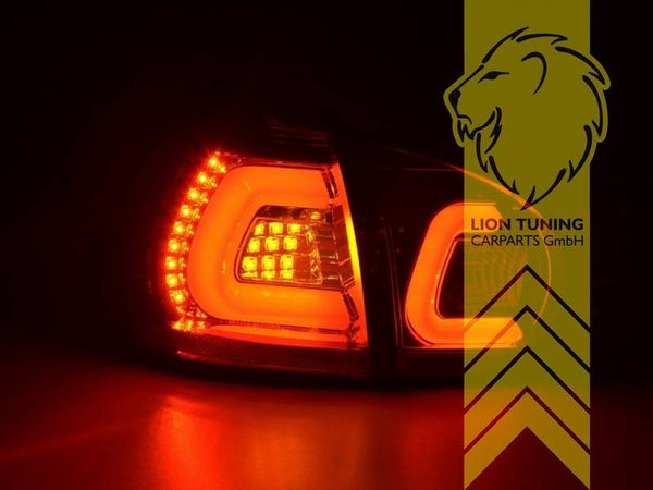 LT Pair LED DRL Lightbar REAR LIGHTS Tail VW Golf 5 V 1K1 03-09 black LHD