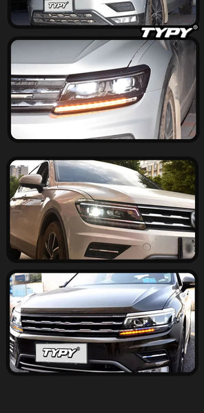 TYPY Pair 17-21 VW Tiguan LED DRL Dynamic Headlights LHD / RHD Beam Available