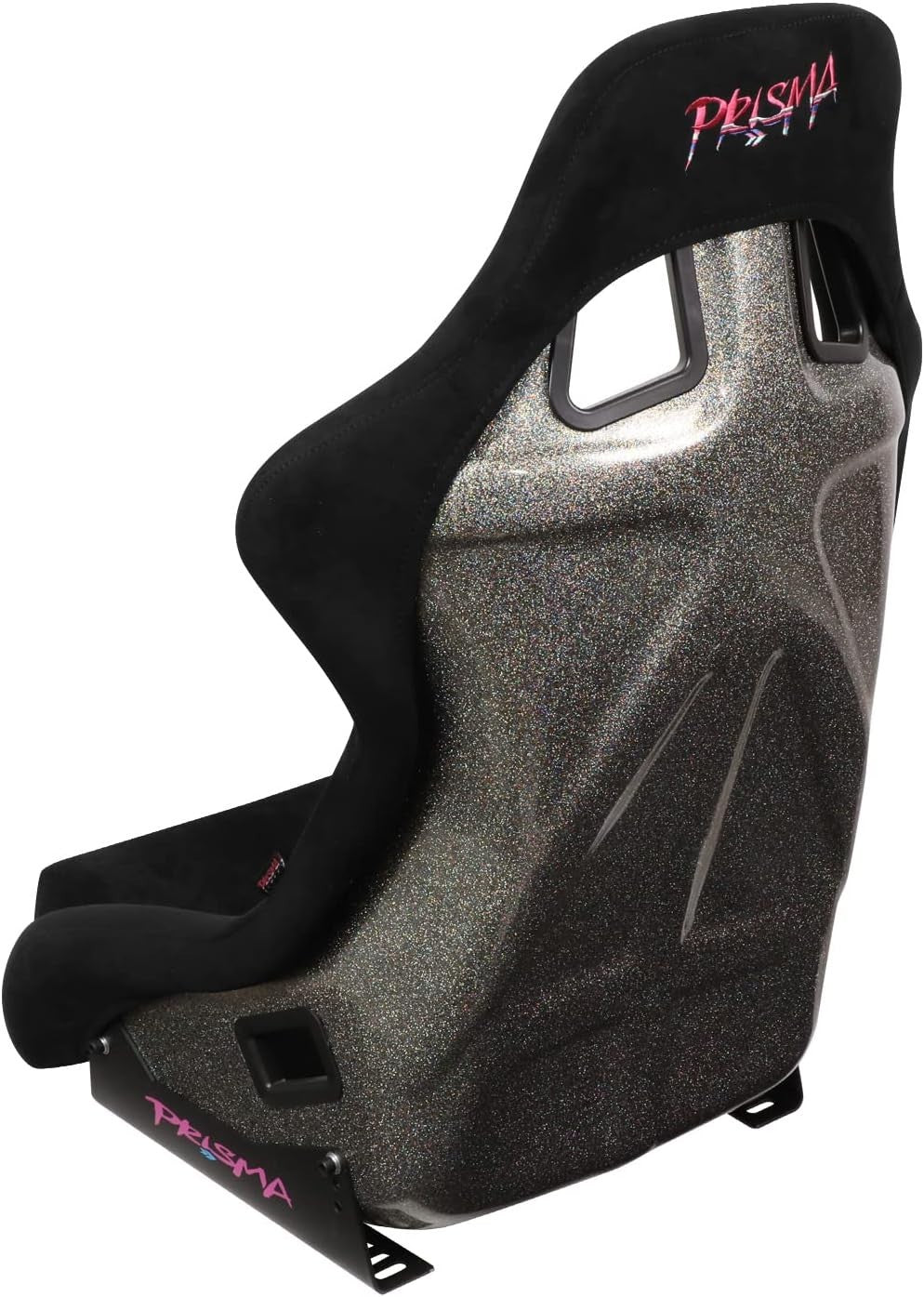 x1 Individual NRG Prisma NRG-FRP-302BK-ULTRA Bucket Seat L Black Side Mounts