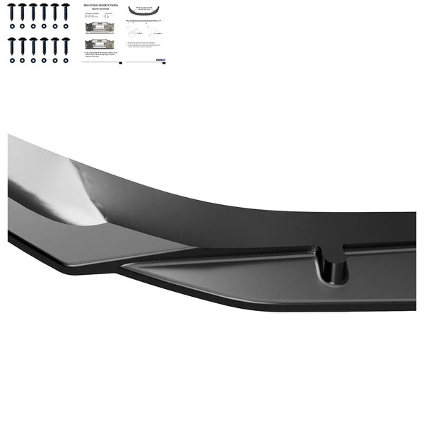 OW Front Bumper Lip Splitter VW AUDI A4 B9 Facelift 2019-2024 Gloss Black