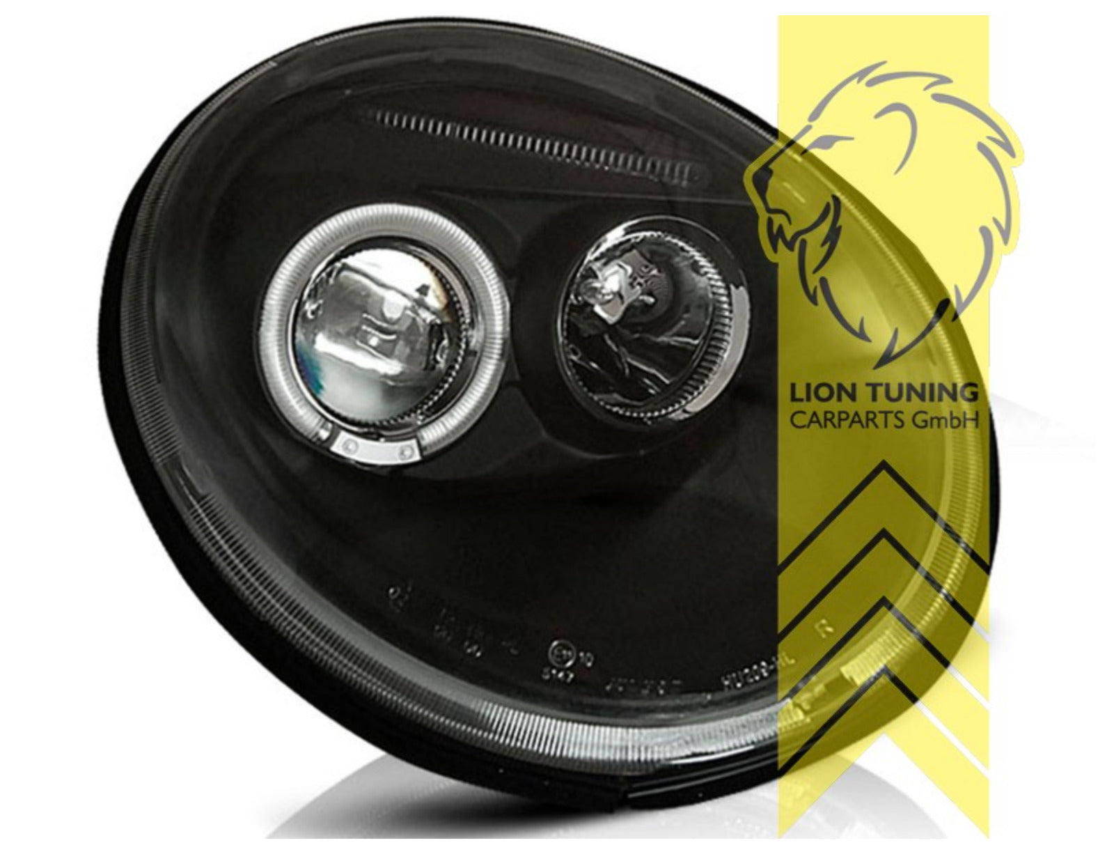 LT Pair LED DRL Lightbar Halo Ring Headlights VW New Beetle 1 MK1 black LHD