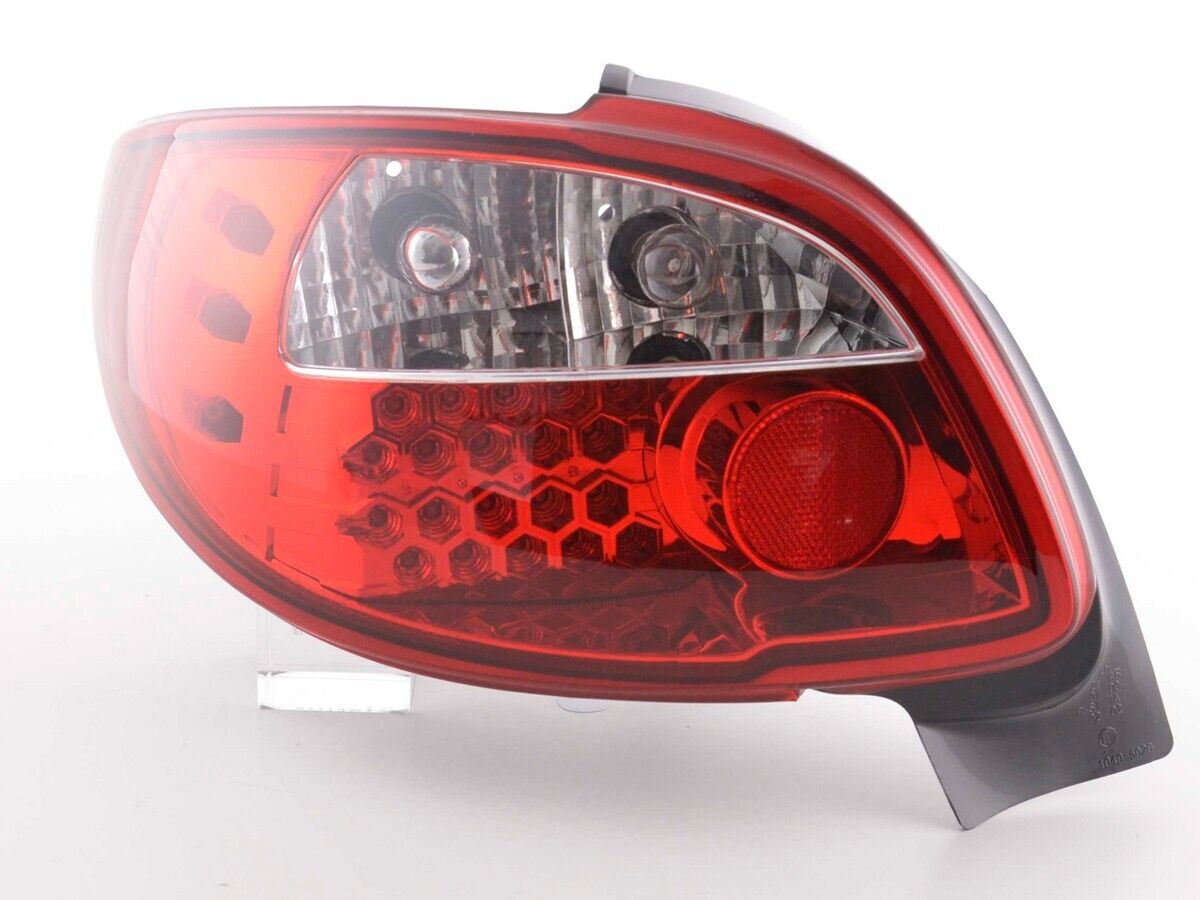 FK Pair Tail Lamps Rear Lights Peugeot 206 2 MK2 98-05 clear & red cc cabrio LHD