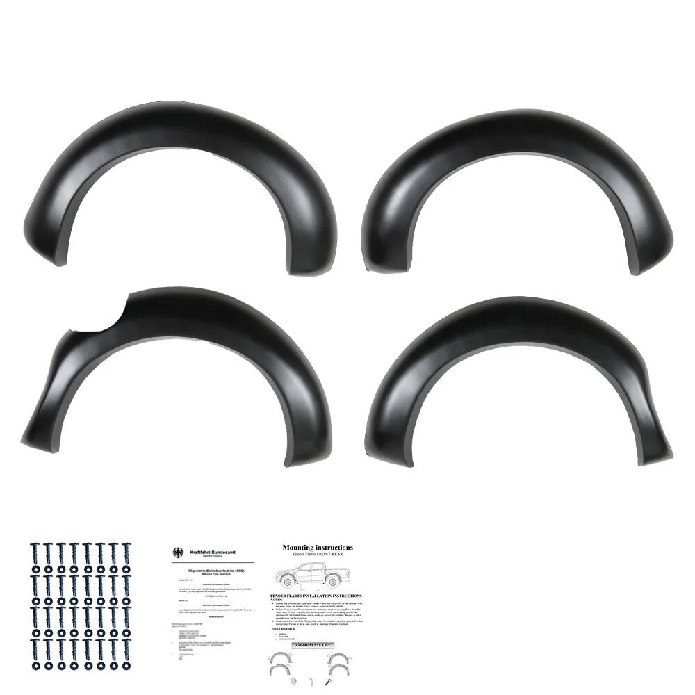 OW Fender Flares Wide Arch Kit D40 2005-2010 ABE TUV Black ABS